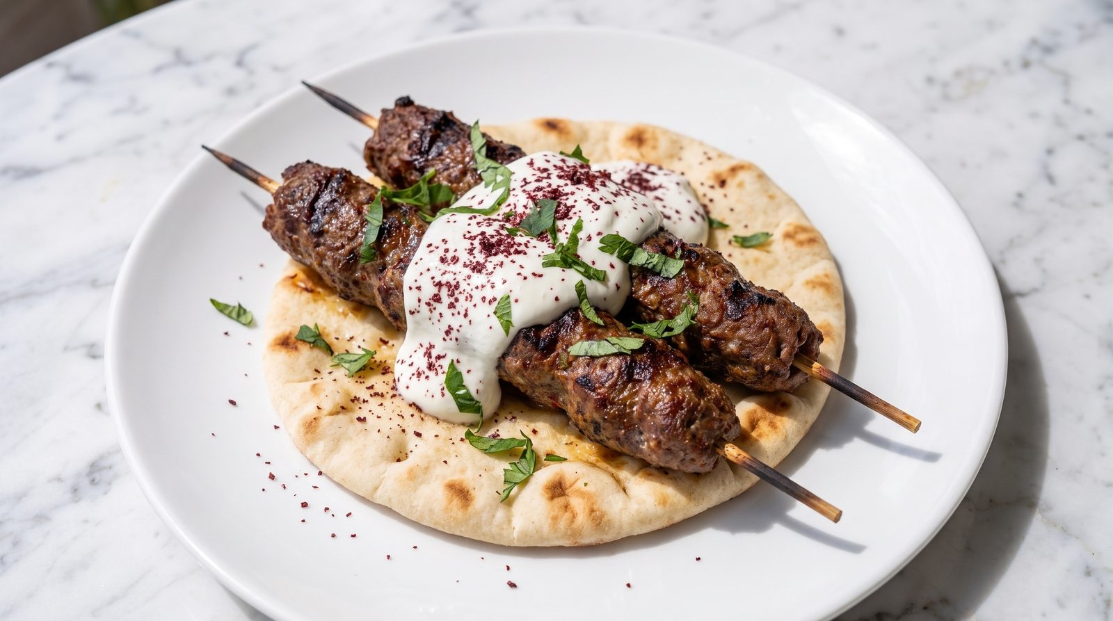 Khorovats skewers straight from the charcoal